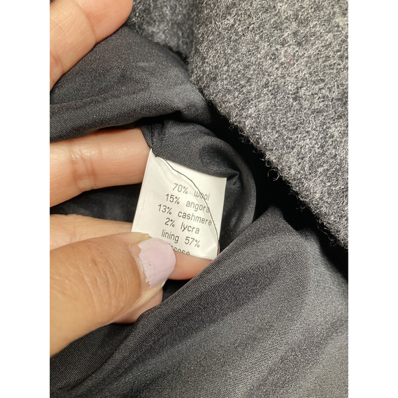 Jigsaw Womens Blazer Jacket Size 14 Snap Button Front Gray/Black Formal Workwear - Picture 8 of 11